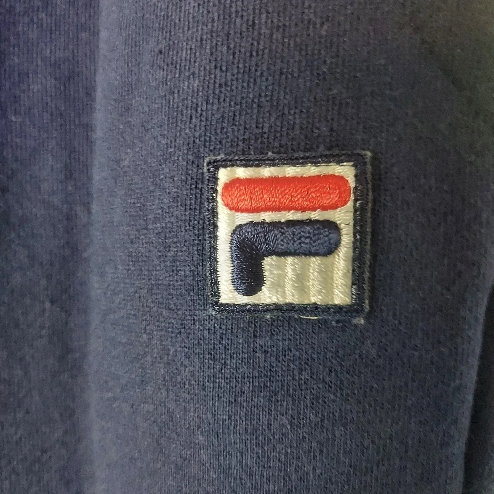 FILA Logo Navy Blue Lounge Pants Drawstring Sweatpants Mens Large L‎ Casual